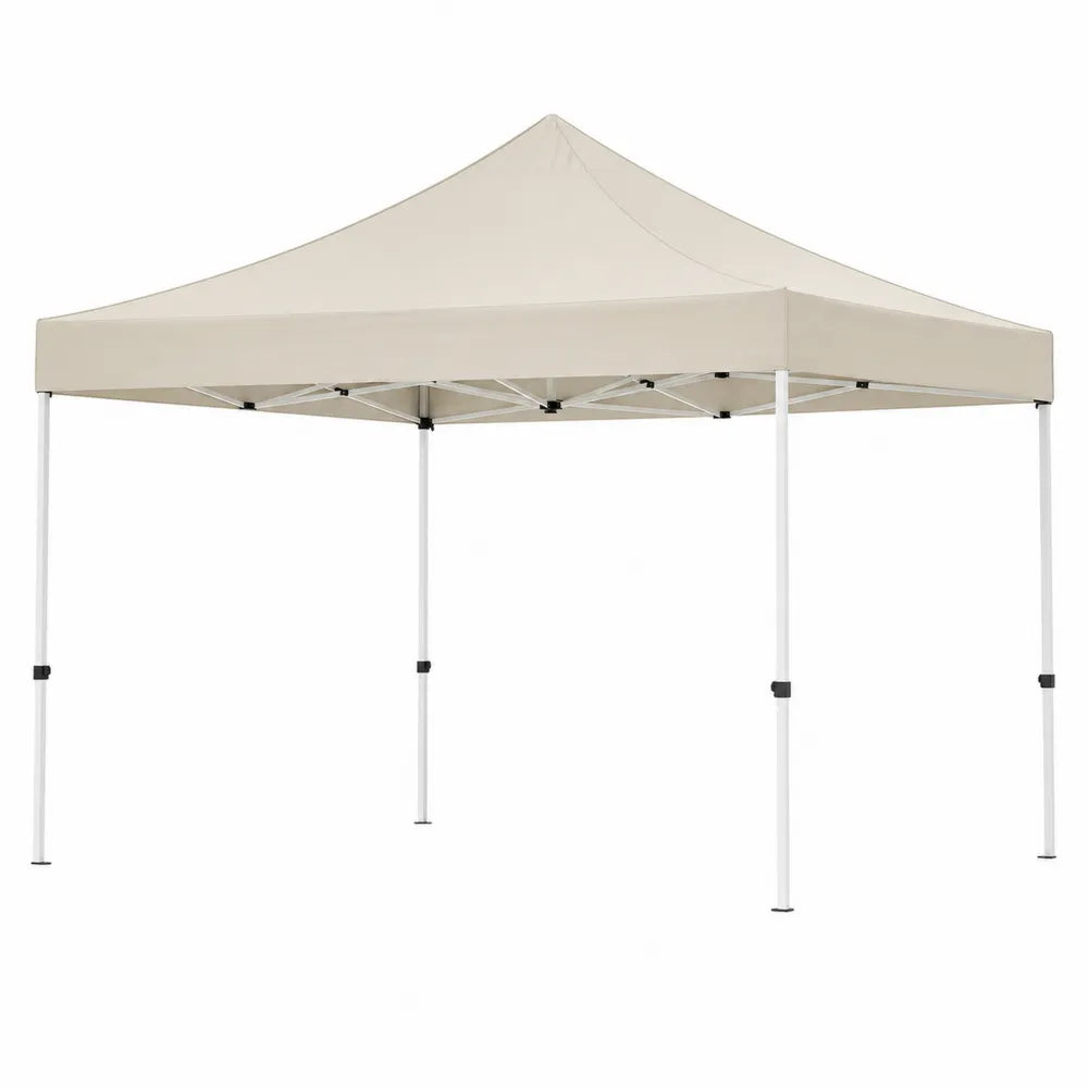 Beige Pop-Up Square Canopy Tent Polyester 300cm