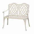 Outdoor Cast Aluminum Bench Beige 127cm