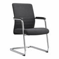 Office Chair Chrome Frame with Armrests Fabric Dark Gray