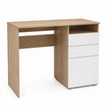 Wood Desk with White Drawers