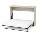 Foldable Wall Bed with Metal Frame and MDF Wood Finish