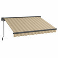 Retractable Awning Polyester Beige 400x300 cm