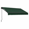Retractable Patio Awning Polyester Green 3m x 2.5m