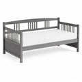 Twin Size Daybed Wood Frame Gray 200x100x95 cm