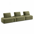 Olive Green Polyester Modular Sofa Set