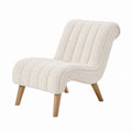 Living Room Bouclé Fabric Lounge Chair Beige