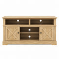 Particleboard TV Stand with Shelves Natural Oak 130cm