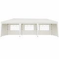 Rectangular Polyethylene Party Tent with Windows White 9m x 3m