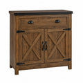 Wood Buffet Cabinet with Drawer and Barn Doors