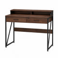 Rectangular Wood Computer Desk with Drawers and Metal Legs 120cm x 60cm x 90cm