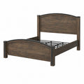 Wooden Platform Bed Frame Arched Design Solid Pine Brown 200cm